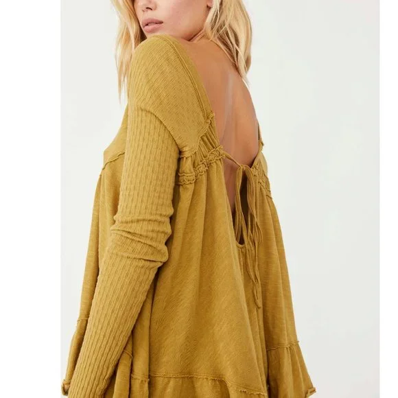 🎉LAST CHANCE🎉 NWT Free People Sundae Tee / Olive Bitters - Picture 4 of 5